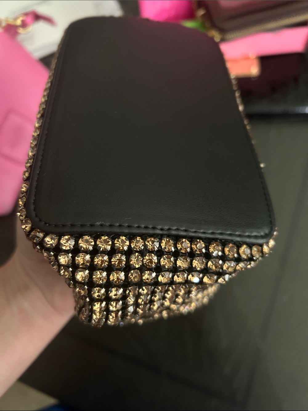 REISS Leah Crystal Bracelet Pouch Bag in Gold - Picture 12 of 12